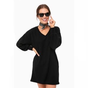 Tuckernuck Black Pocket Sweater Dress